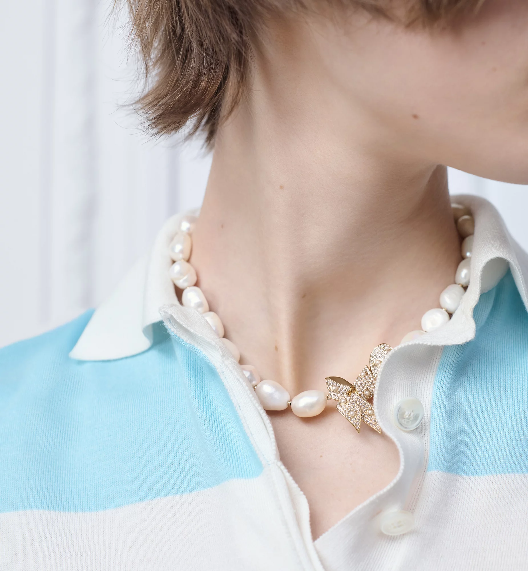 Sea Island Cotton Check Polo — image 3