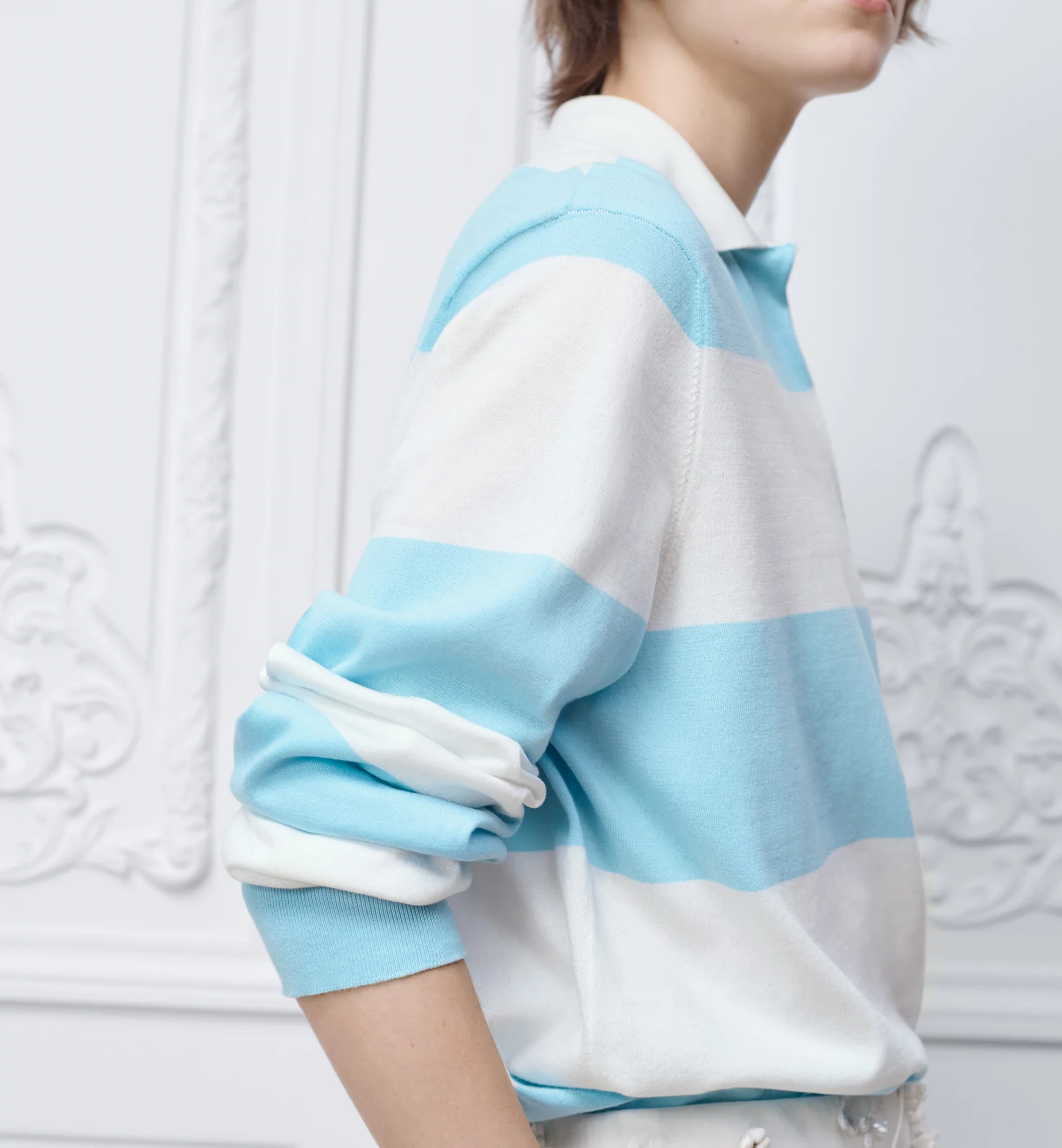 Sea Island Cotton Check Polo — image 5